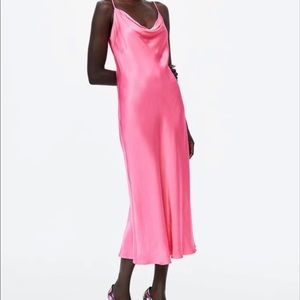 Zara pink strappy dress